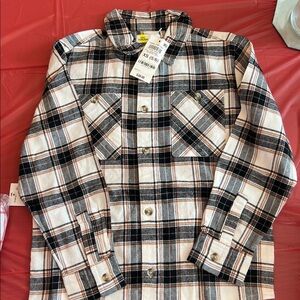 Epic Threads Black and White Plaid Shirt XS